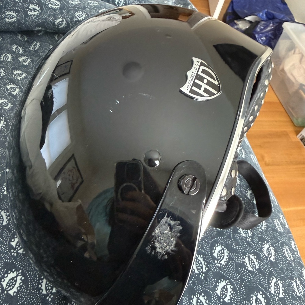 Harley-Davidson Black Half Helmet with HD Shield